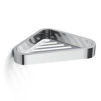 Portaoggetti angolare per doccia da muro in ottone, acciaio inox AISI 304 e Cromall 3283 Gedy serie OUTLINE Cromato