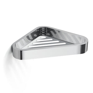 Portaoggetti angolare per doccia da muro in ottone, acciaio inox AISI 304 e Cromall 3283 Gedy serie OUTLINE Cromato