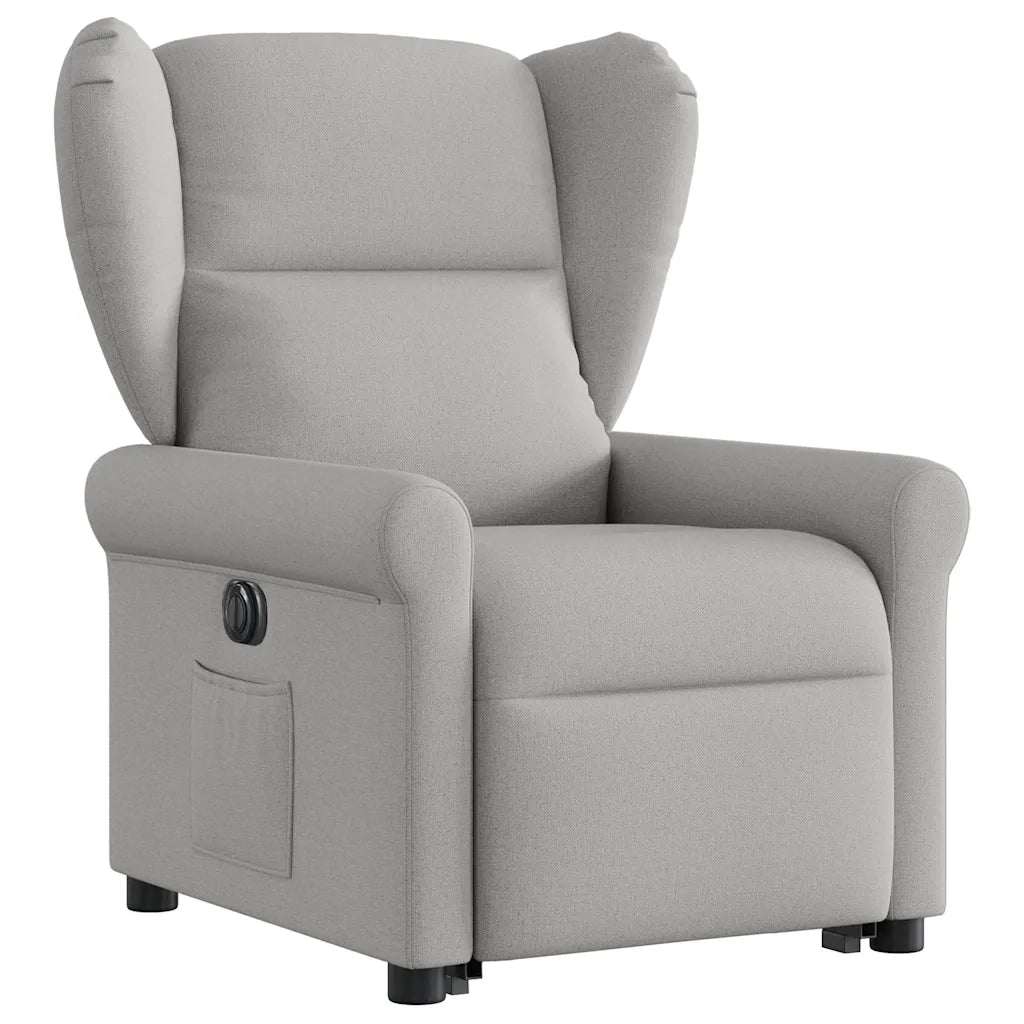 Poltrona Alzapersona Reclinabile Elettrica Grigi Nuvola Tessuto 3303403