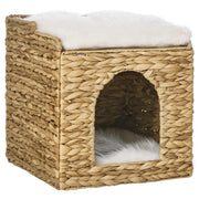 Niche pour chat 2 livelli con cuscini ¨C Zephmum ¨C 37.5x37.5x41.5 cm marrone crema