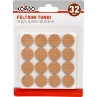 Set 32 feltrini tondi eva 18 mm color marrone