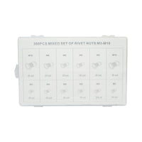 Kit dadi rivettati con collare M3-M10 300 pezzi