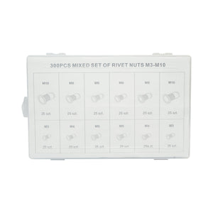 Kit dadi rivettati con collare M3-M10 300 pezzi