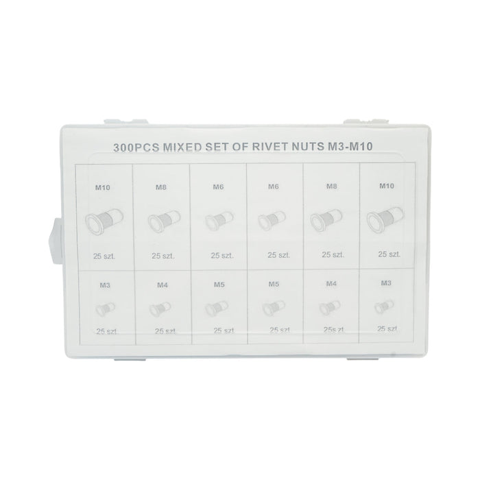 Kit dadi rivettati con collare M3-M10 300 pezzi