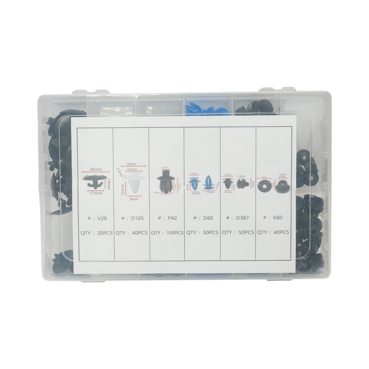 Kit di clip in plastica per auto Opel da 300 pezzi