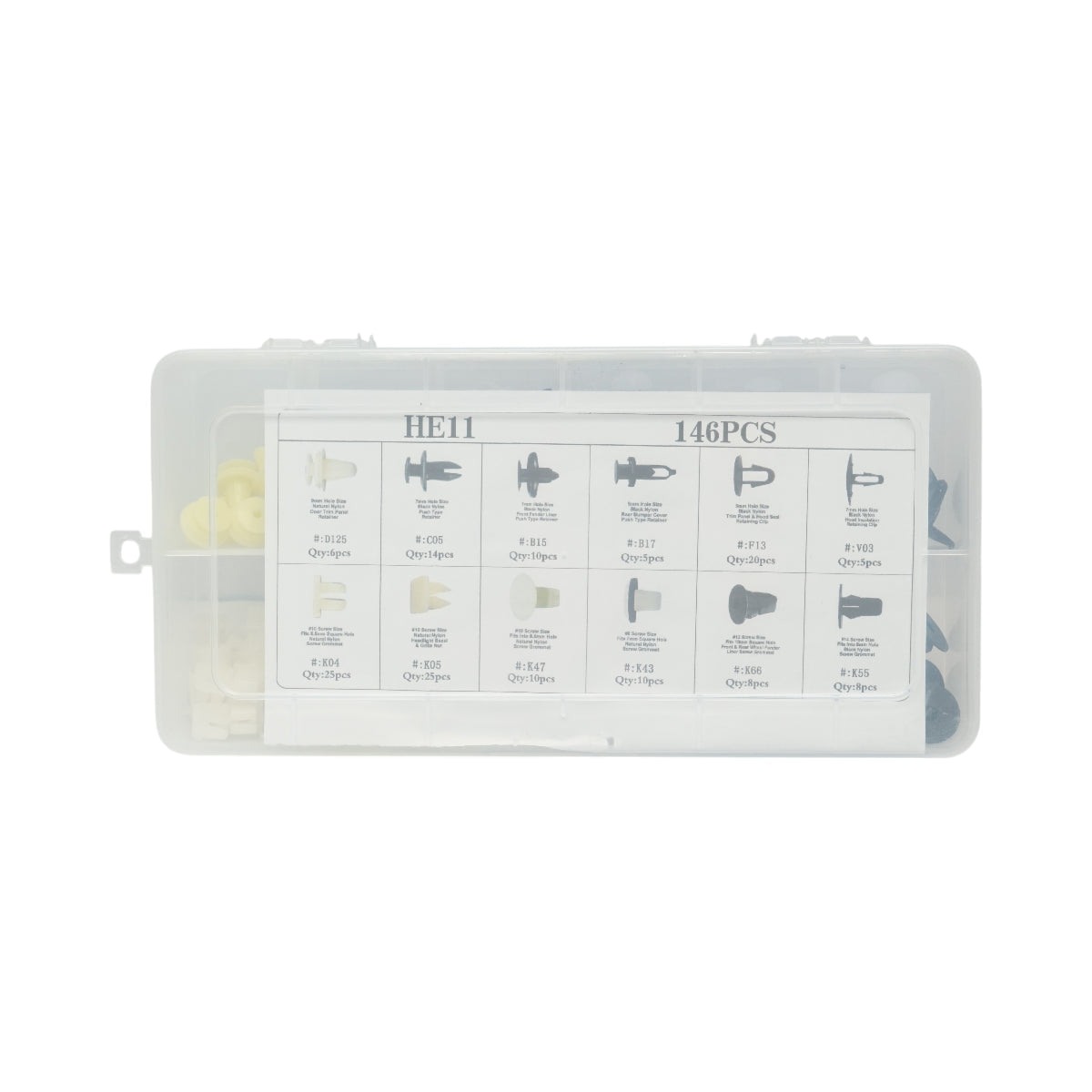 Kit di clip in plastica per auto Toyota da 146 pezzi