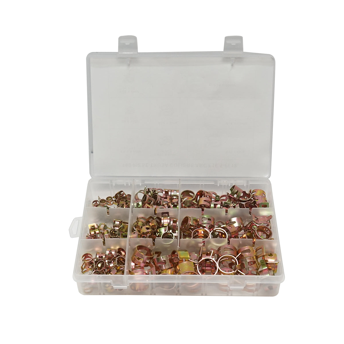 Kit di morsetti a molla in metallo 6,5-18 mm 160 pezzi