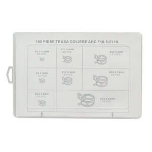 Kit di morsetti a molla in metallo 6,5-18 mm 160 pezzi