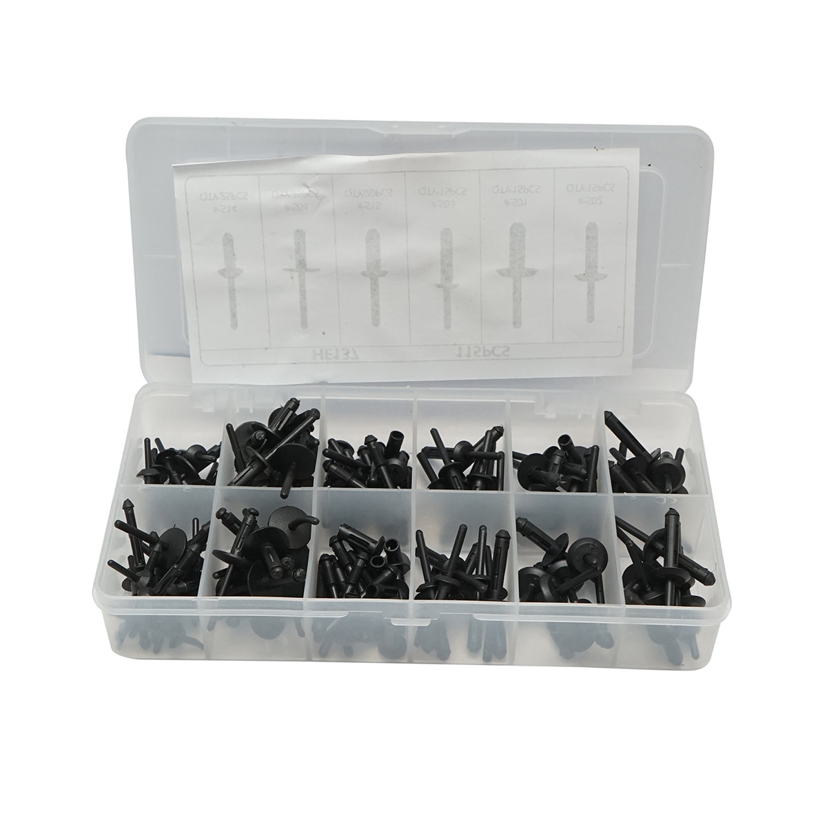Kit di rivetti in plastica universali per auto da 115 pezzi