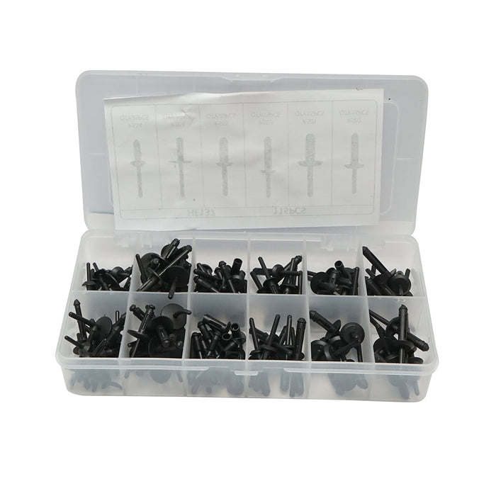 Kit di rivetti in plastica universali per auto da 115 pezzi