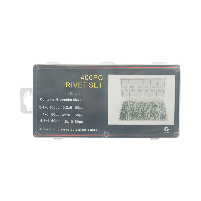 Kit di rivetti pop in alluminio 2,4-4,8 mm 400 pezzi