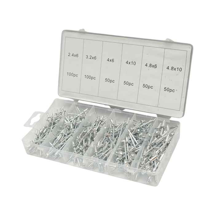 Kit di rivetti pop in alluminio 2,4-4,8 mm 400 pezzi
