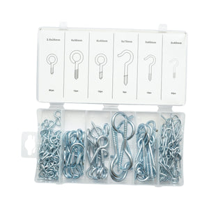 Kit di viti per legno con occhiello e gancio da 151 pezzi