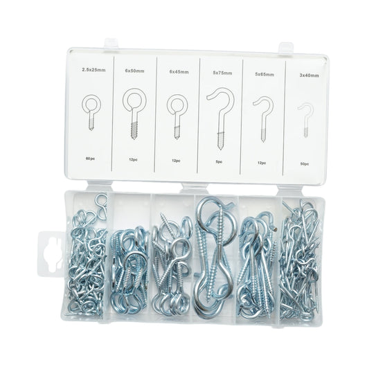 Kit di viti per legno con occhiello e gancio da 151 pezzi