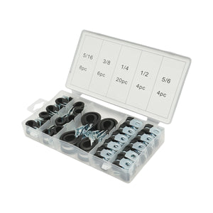 Kit fascette metalliche con guarnizione in gomma 42 pezzi