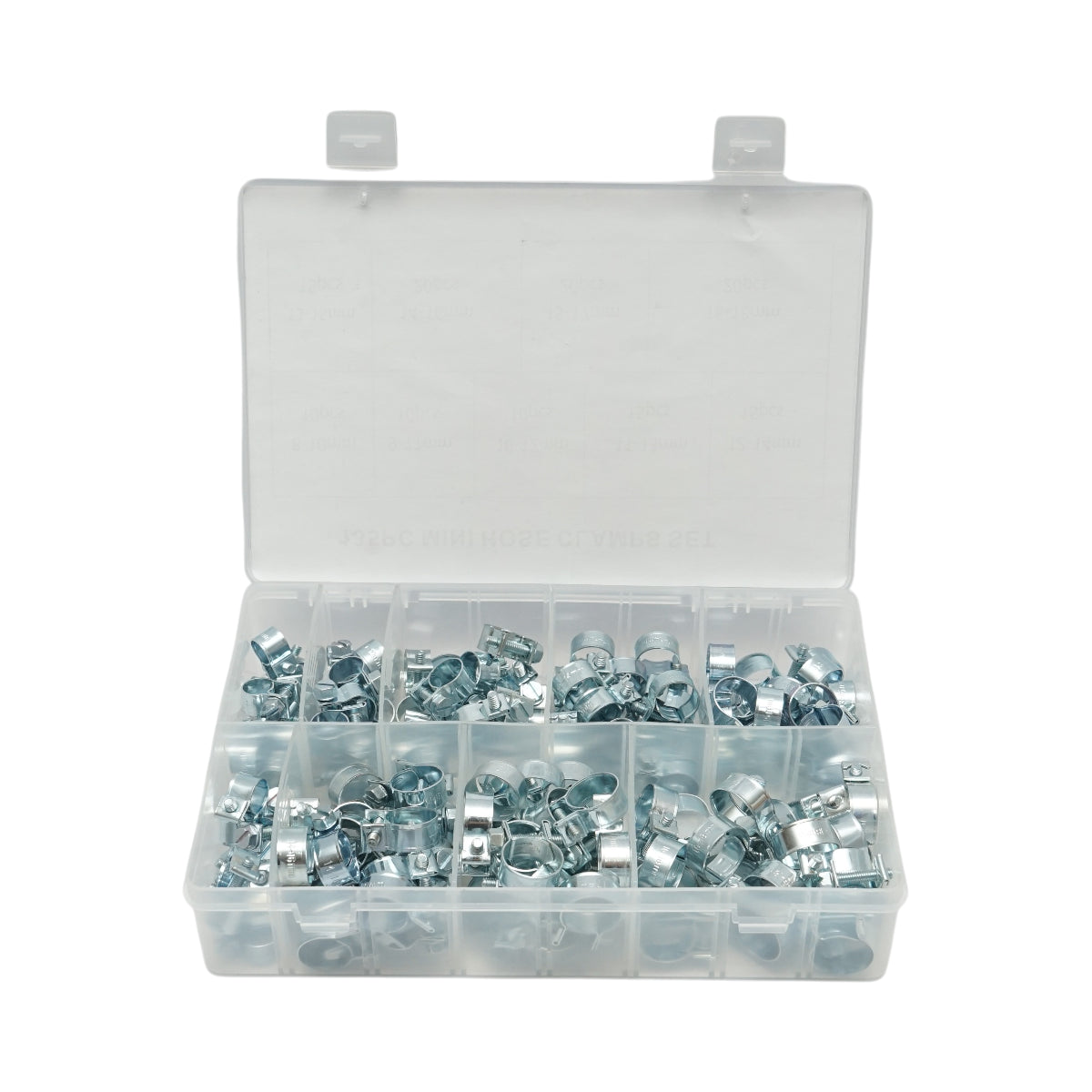 Kit fascette stringitubo in metallo con vite per tubi da 8-18 mm 135 pezzi