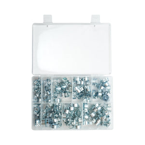 Kit fascette stringitubo in metallo con vite per tubi da 8-18 mm 135 pezzi