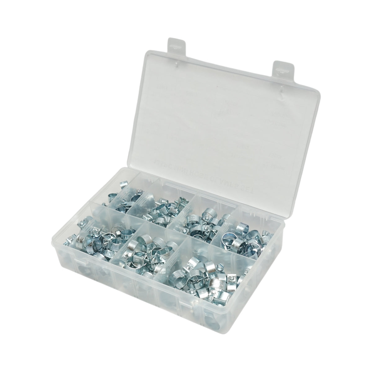 Kit fascette stringitubo in metallo con vite per tubi da 8-18 mm 135 pezzi