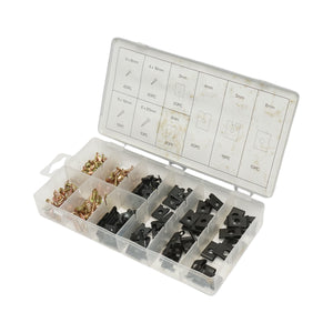 Kit morsetti metallici a U con viti 170 pezzi