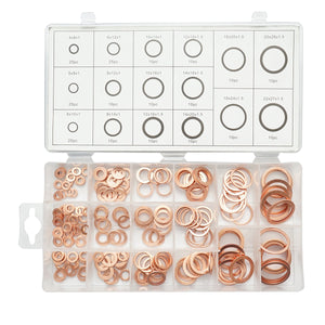 Kit rondelle in rame 4-22mm 220 pezzi