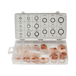 Kit rondelle in rame 5-17,5 mm 150 pezzi