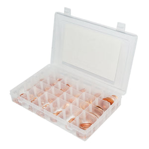 Kit rondelle in rame 580 pezzi (fi4x8 --- fi30x36)