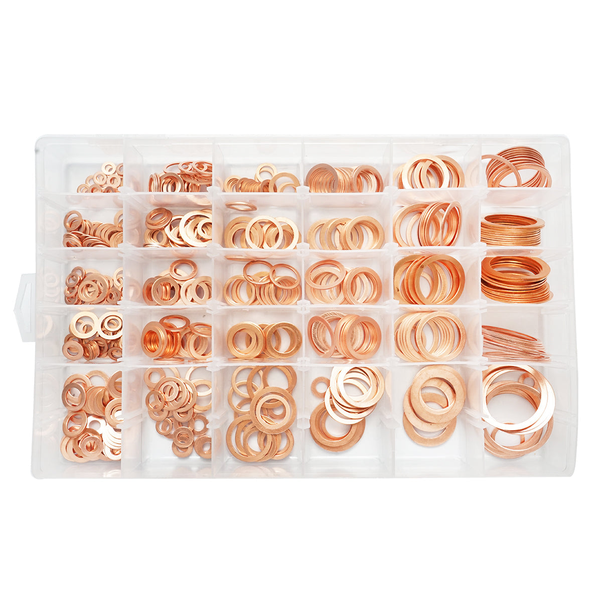 Kit rondelle in rame 580 pezzi (fi4x8 --- fi30x36)