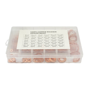 Kit rondelle in rame 580 pezzi (fi4x8 --- fi30x36)