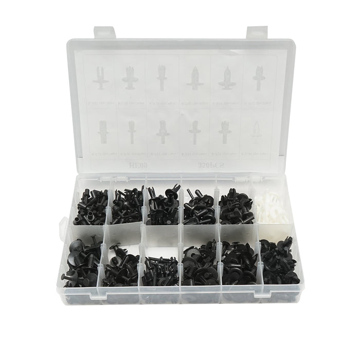 Kit universale di clip in plastica per auto da 350 pezzi