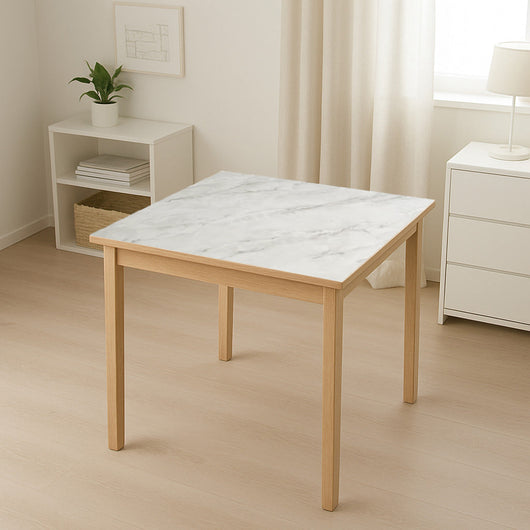 Rotolo pellicola protettiva per tavolo in PVC siliconato – modello marmo grigio Materiale: PVC siliconato decorativo  Dimensioni rotolo: 1,00 × 20 m Breckner Germany