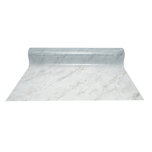 Rotolo pellicola protettiva per tavolo in PVC siliconato – modello marmo grigio Materiale: PVC siliconato decorativo  Dimensioni rotolo: 1,00 × 20 m Breckner Germany