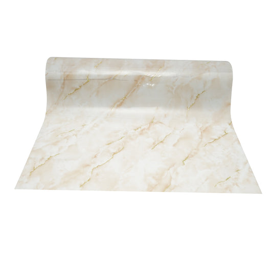 Rotolo pellicola protettiva per tavolo in PVC siliconato – modello marmo naturale Materiale: PVC siliconato decorativo  Dimensioni rotolo: 0,80 × 20 m Breckner Germany