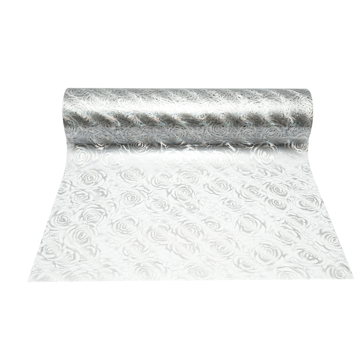 Rotolo pellicola protettiva per tavolo in PVC siliconato – modello rose Materiale: PVC siliconato trasparente  Dimensioni rotolo: 0,80 × 20 m Breckner Germany