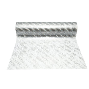 Rotolo pellicola protettiva per tavolo in PVC siliconato – modello rose Materiale: PVC siliconato trasparente  Dimensioni rotolo: 0,80 × 20 m Breckner Germany