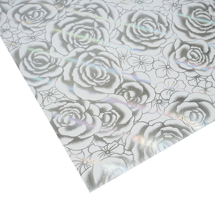 Rotolo pellicola protettiva per tavolo in PVC siliconato – modello rose Materiale: PVC siliconato trasparente  Dimensioni rotolo: 0,80 × 20 m Breckner Germany