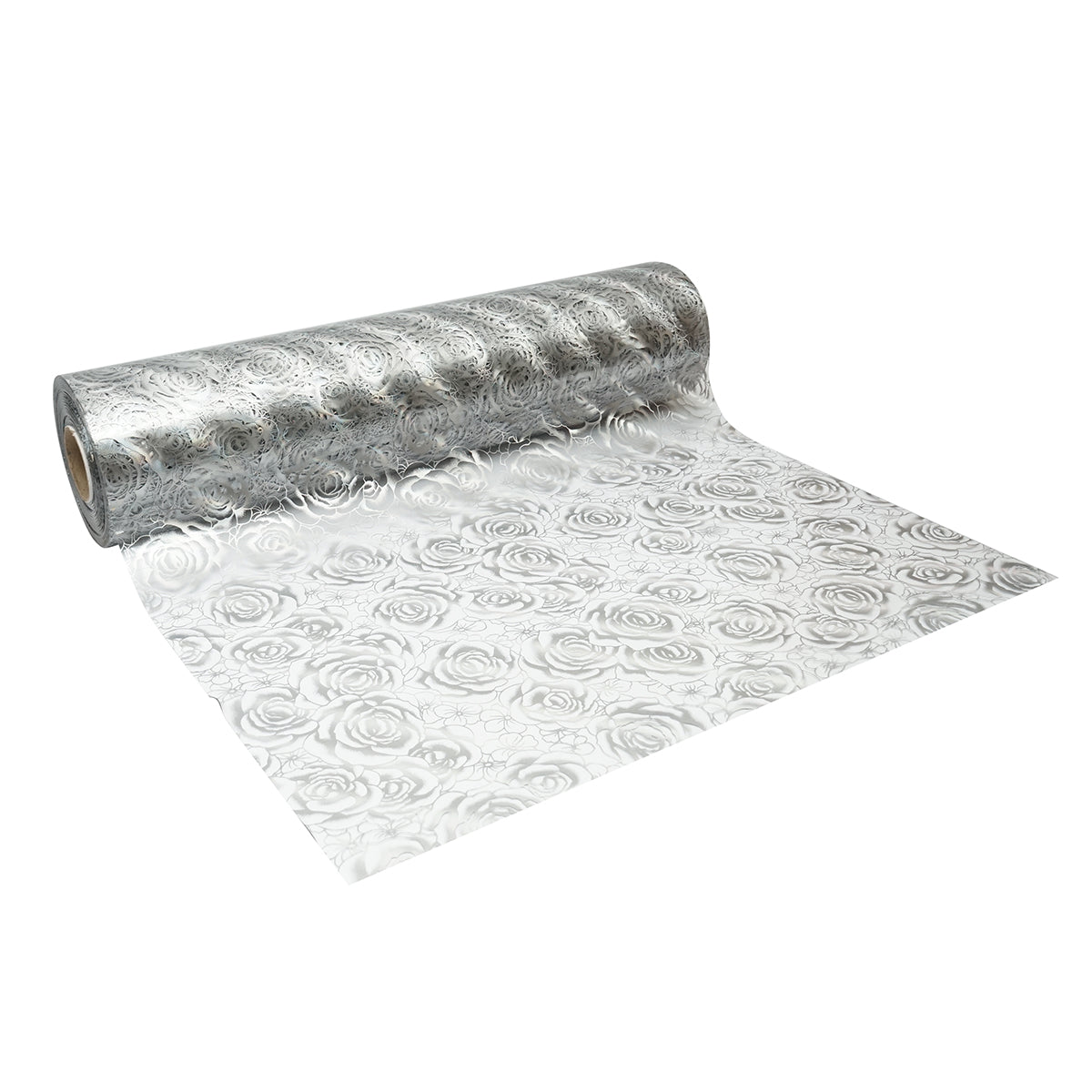 Rotolo pellicola protettiva per tavolo in PVC siliconato – modello rose Materiale: PVC siliconato trasparente  Dimensioni rotolo: 0,80 × 20 m Breckner Germany