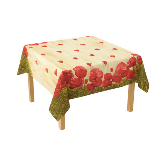 Rotolo tovaglia decorativa in PVC – modello floreale papaveri Materiale: PVC con supporto tessile (45 g/m²)  Dimensioni rotolo: 1,37 × 20 m Breckner Germany