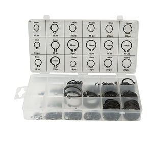 Set anelli di sicurezza Seeger esterni 3–32 mm, 300 pezzi