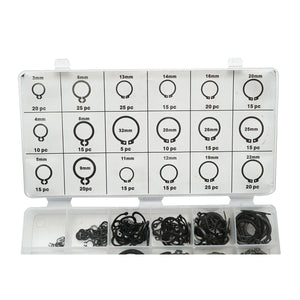 Set anelli di sicurezza Seeger esterni 3–32 mm, 300 pezzi