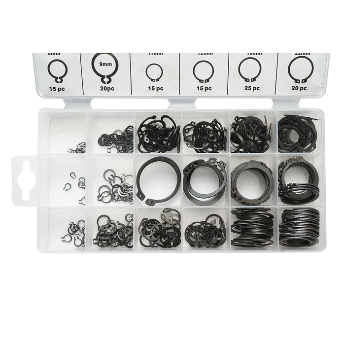 Set anelli di sicurezza Seeger esterni 3–32 mm, 300 pezzi