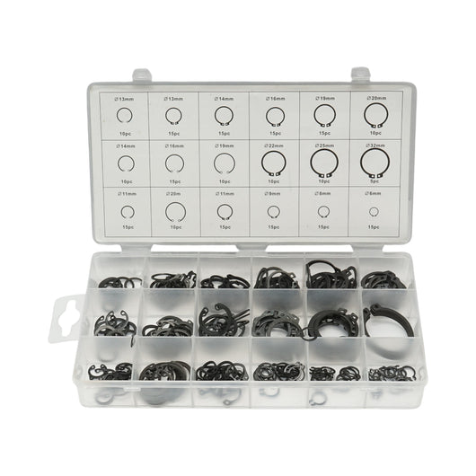 Set anelli di sicurezza Seeger interni ed esterni 6–32 mm, 225 pezzi