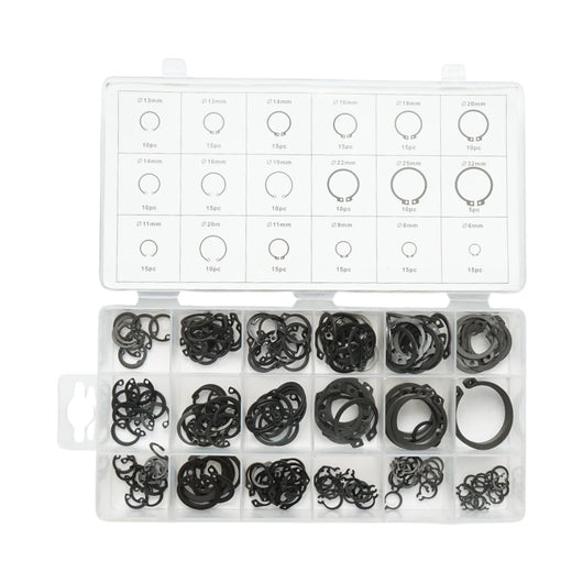 Set anelli di sicurezza Seeger interni ed esterni 6–32 mm, 225 pezzi