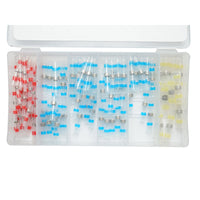 Set connettori termorestringenti con anello di stagno 0.5–6 mm², 100 pezzi