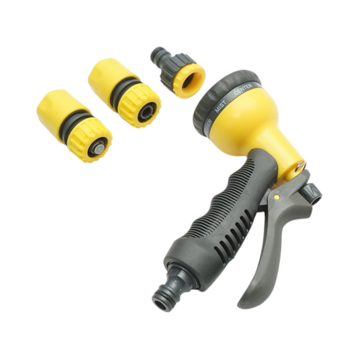 Set di pistole a spruzzo regolabili a 8 vie con 2 connettori da 1/2 e adattatore da 1/2-3/4 per tubo da giardino Crownman