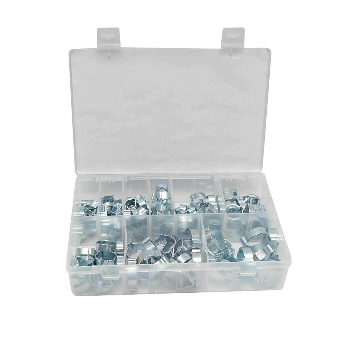 Set fascette metalliche con orecchie 5–27 mm, 175 pezzi