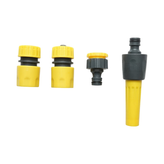 Set tubo da giardino in PVC intrecciato da 1/2, rotolo da 22,5 m con ugello spruzzatore, set di connettori Crownman e adattatore