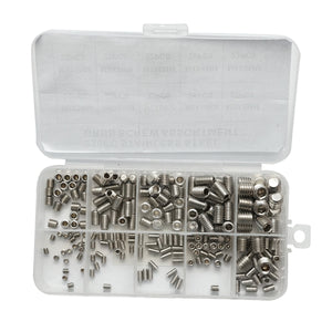 Set viti filettati senza testa con esagono incassato M3–M8, 220 pezzi