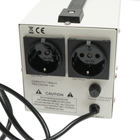 Stabilizzatore di tensione automatico 1000VA con relè monofase, 2 prese schuko 230V, display LCD Breckner Germany