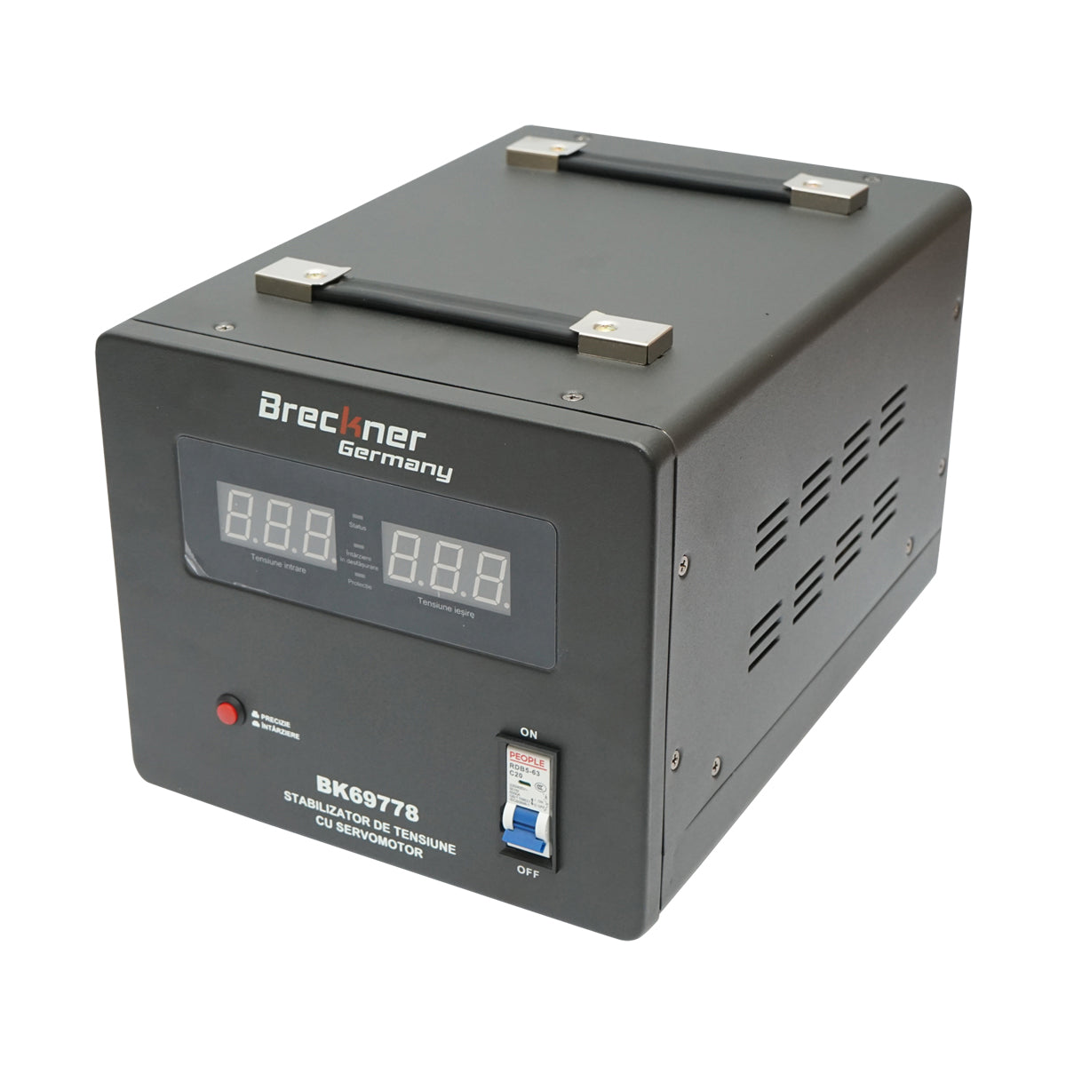 Stabilizzatore di tensione automatico 3000VA monofase con servomotore Breckner Germany