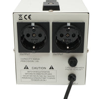 Stabilizzatore di tensione automatico 500VA con relè monofase, 2 prese schuko 230V, display LCD Breckner Germany